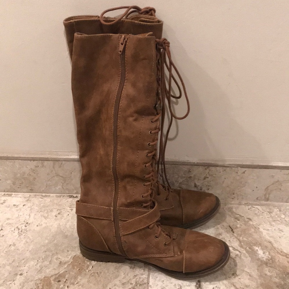 Lace up combat boots